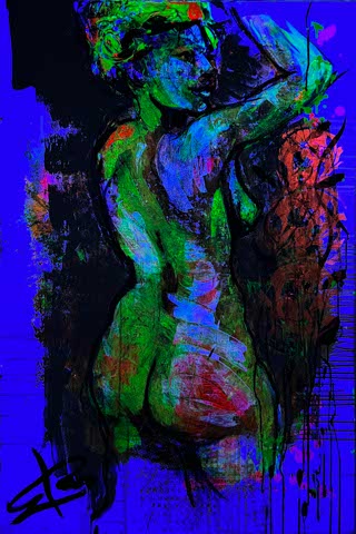 Simone Beckmann Neon-expressive Malerei