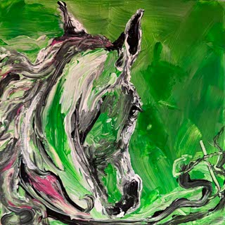 Simone Beckmann Pferd auf Leinwand